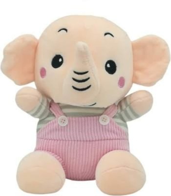 Tickles Cute Baby Elephant Super Soft Stuffed Plush Animal Toy for Kids  - 23 cm(Pink)