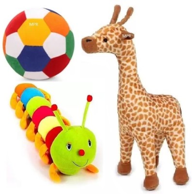 MPR ENTERPRISES Playing ABCD,Giraffe & Caterpiller Kids boys, girls cute teddy bear  - 27 cm(Multicolor)