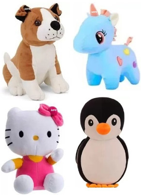 MPR ENTERPRISES Plush toys for kid, girls & boys playing teddy bear in size of 26cm Set of 4  - 26 cm(Multicolor)