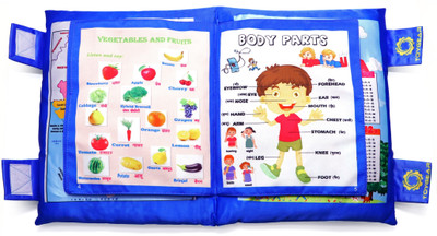 AEBCO Learning Pillow Microfibre, Cotton Alphanumeric Baby Pillow Pack of 1(Multicolor)