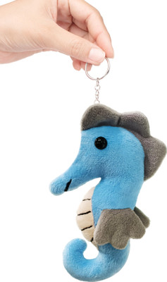 Webby Seahorse Plush Stuffed Animal Keychain Soft Toys  - 14 cm(Blue)
