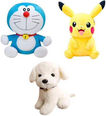 sai ji Set of 3 Soft Toys Ultra-Soft Stuffed Animals Ideal for Baby & Kids Room Decor  - 30 cm(Multicolor)