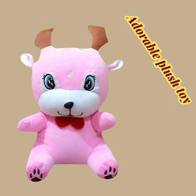 Luipui Deer Adorable Toy –Fluffy Plush, Ultra-Soft & Perfect Cuddle Toy for Kids  - 38 cm(Pink)