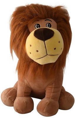 Tickles Sitting Jungle Lion Alex Soft Stuffed Plush Animal Toy for Kids Room & Home  - 30 cm(Brown)