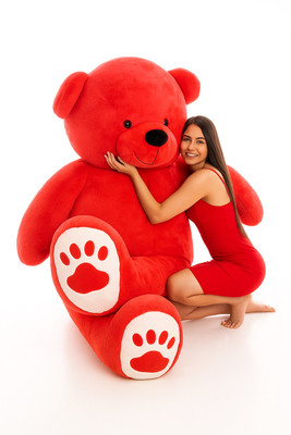 HOBBY BOBBY Red Teddy Bear 6 Feet Lovable Cute Birthday Gift For Girls Someone Specials  - 182 cm(Red)