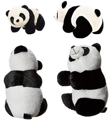 sai ji Cute Little Panda for Cute Kids Stuffed Plush Toy  - 30 cm(White, Black)