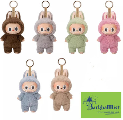 Barkhamist Labubu Soft Toy Character Plush Monster Trending Key Chain  - 15 cm(Multicolor)