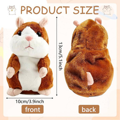 Goods collection Talking Hamster Soft Toy (6 Months - 7 Years), Grey  - 16 cm(Multicolor)