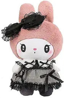 tinytotem Black Frock Kuromi Soft Toy Teddy Bear Adorable Plush Toys for Kids  - 25 cm(Black)