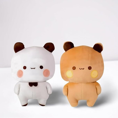 tinytotem Bubu dudu soft toy Toys for Kids Teddy Bear Soft Toy Gift for Girls couple  - 30 cm(Brown, White)