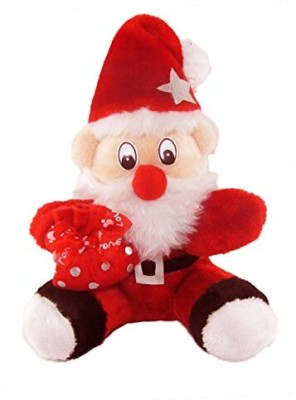 Tickles Christmas Santa Claus with Gift Bag Stuffed Soft Plush Toy for Kids  - 26 cm(Red)