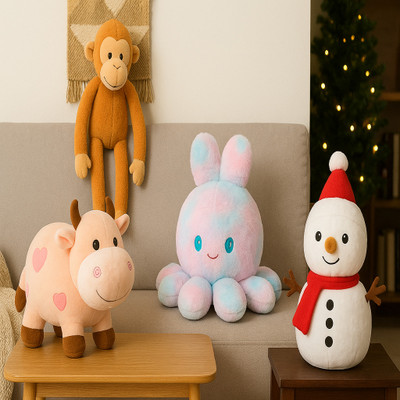 KR Toys Super Soft Complete Stuffed Toy Combo of Teddy Bear for kids/Birhtday gift  - 35 cm(Multicolor)
