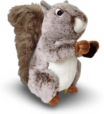 P I SOFT TOYS Big stuffed Beautiful Super Soft Squirrel Plush Toy for Baby Kids Birthday Gift  - 26 cm(Brown)