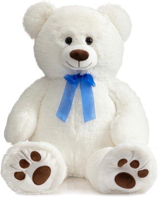 AVSHUB Skin Friendly Ultra Soft Giant Stuffed 3 Fit Teddy Bear with Paw Printed  - 20 cm(White)