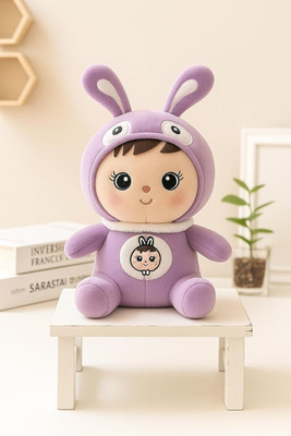 AG Enterprises Adorable Bunny Soft Doll Teddy Bear | Stuffed Plush Toy for Girls & Boys  - 30 cm(Purple)