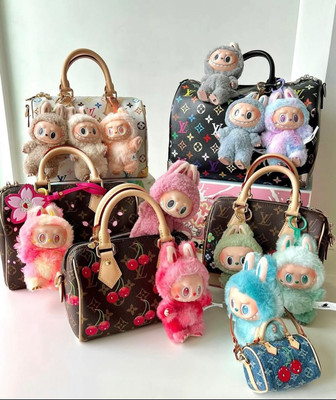 Papa Bear Original Labubu Monster into Energy Doll Key Chain | Limited Edition Blind Box  - 17 cm(Multicolor)