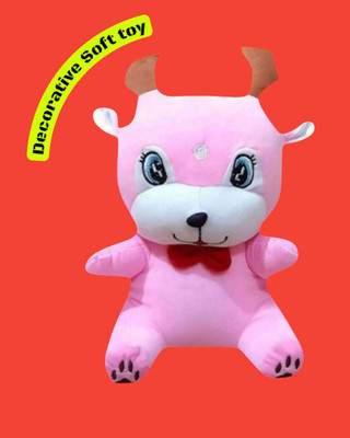 Luipui Deer Decorative Soft Toy –Fluffy Plush, Ultra-Soft & Perfect Cuddle Toy for Kids  - 38 cm(Pink)