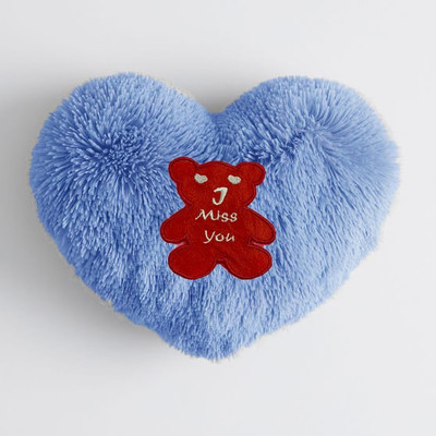 PICKKART Microfibre Solid Cushion Pack of 1(Blue)