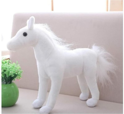 Tickles Simulation Horse Soft Plush Stuffed Animals Toy  - 40 cm(White)