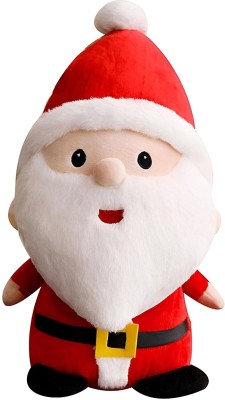 Tickles Santa Claus with V Shape Beard Look Soft Stuffed Plush Toy Christmas Decoration  - 25 cm(Red)