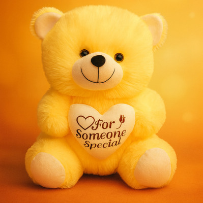 SARO Soft Plush Teddy Bear 24 cm “For Someone Special” Gift Toy  - 24 cm(Butter)