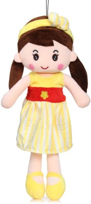 Khatu shyam Soft Huggable Beautiful Attractive Stuffed Doll for Girls  - 35 cm(Yellow)