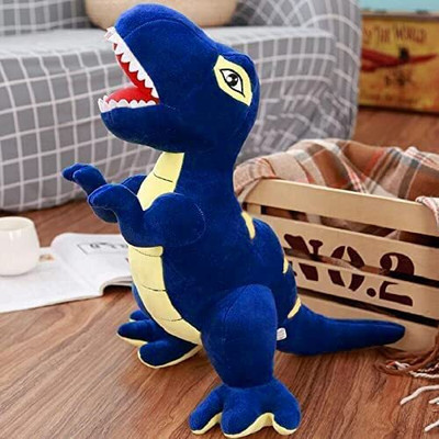 Fun4You Blue Dinosaur Plush Soft Toy – 30 cm Standing Stuffed Animal for Kids  - 30 cm(Blue)
