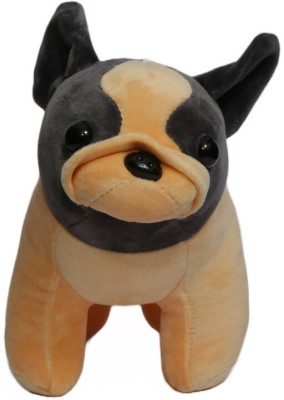 ZYEPE Stuffed Plush Bull Dog Soft Toy for Kids, Realistic Pet Animal Puppy  - 30 cm(Brown)