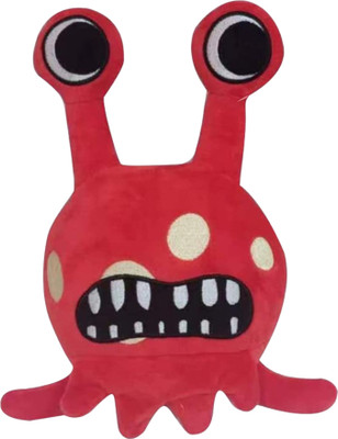 TechMax Solution Soft horror cute face plush soft toys  - 30 cm(Red)