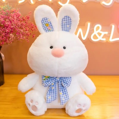 SPELEN Cute Plush Bunny Soft Toy for Kids  - 65 cm(White-Blue, White-Pink)