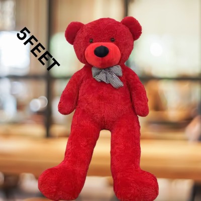 MOSU 5 Feet Lovable Teddy Bear – The Ultimate Plush Companion for Hugs and Comfort  - 152 inch(Red)