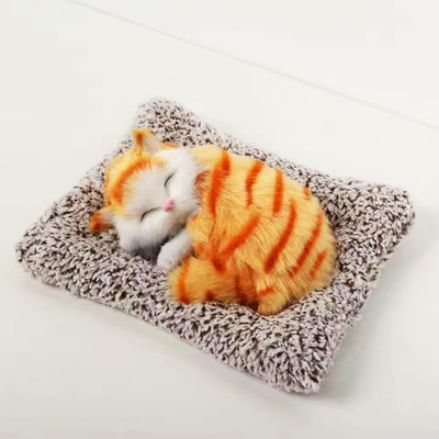 Pseudo Cat Plush Toy with Press Simulation Sound, Cat Stuffed Toys with Sound for Kids  - 16 cm(Multicolor)