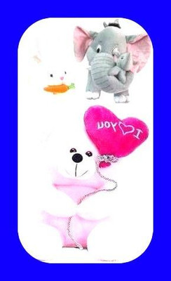 AANSHU TOYS Best Ever Stuffed Toys 141  - 25 cm(Grey, White, Pink)