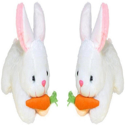 Nihan Enterprises Cute Soft Rabbit With Carrot Combo - 27.4 cm (White)  - 27.04 cm(White)
