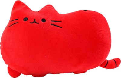 TechMax Solution Cute Red Cat Kawaii Pillow Plush Toy  - 30 cm(Red)