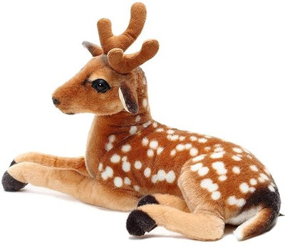 sai ji Deer Soft And Cuddly Filling, Huggable And Loveable For Someone Special  - 30 cm(Brown)