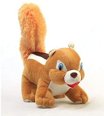 CRAZY TRADER Cute Squirrel Soft Toy Plush Stuffed Animal for Kids  - 20 cm(Brown)