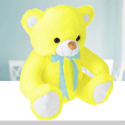 Toyingly Yellow Fur Teddy Bear Super Soft Stuffed Toy For Boy  - 28 cm(Yellow)