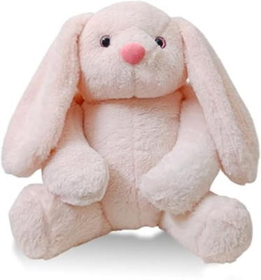 cuddlenest Peach Bunny Soft Toy, Plush Stuffed Animal, Fluffy Huggable Toy for Kids  - 30 cm(Peach)