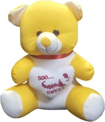 kashish trading company Yellow teddy bear  - 35 cm(Yellow, Red, Pink)