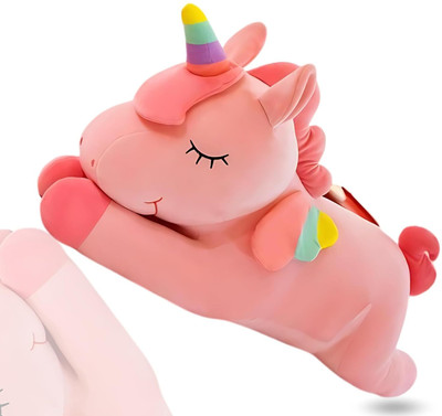 Fun4You Magical Flying Unicorn Plush Soft Toy | Interactive Enchanting Toy for Kids  - 40 cm(Pink)