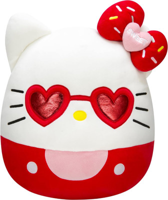 TechMax Solution cute red glasses plush toy  - 45 cm(Red)