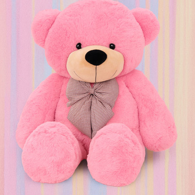 pandaabee PinkCuddleCharm 94 – 5 Feet Soft Pink Teddy Bear for Gifting & Love  - 92 cm(Pink)