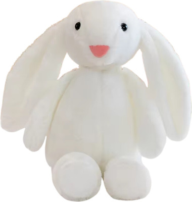 TechMax Solution CUTE WHITE LONGEST EAR SIMPLE BUNNY PLUSH PILLOW TOY  - 80 cm(White)