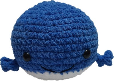 crochet artwork Crochet Amigurumi Handmade Soft Plush Big Whale Toy  - 7 inch(Blue)