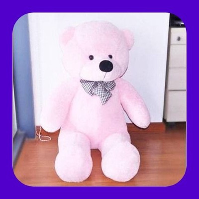 Abhinav toys Z_Big Dimand teddy bear pink colors - 120 cm (pink)_cls  - 120 cm(Pink)