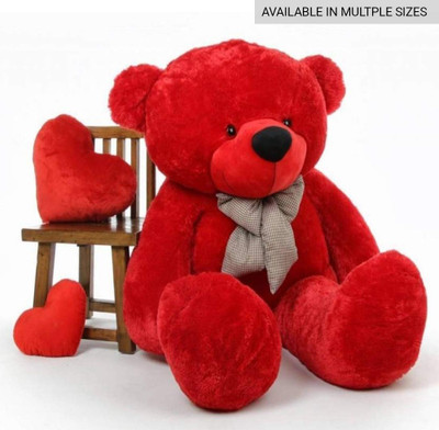 TEDDYZONE 5 Feet Cute Soft Teddy Bear – Red | Stuffed Toy for Kids, Girls & Gift Purpose  - 150 cm(Red)