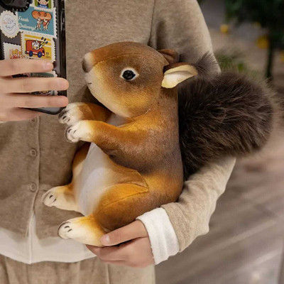 PLUSHJOY PLUSHJOY Cute Squirrel Soft Stuffed Plush Animal Toy for Kids and Gift Toys  - 18 cm(Brown)