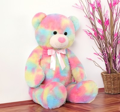 v style Rainbow Teddy Bear 4.10ft  - 58 inch(Multicolor)