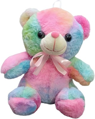 AVS Lovable Huggable Cute Plush/Soft Rainbow Teddy Bear Toy for Kids  - 10 cm(Multicolor)